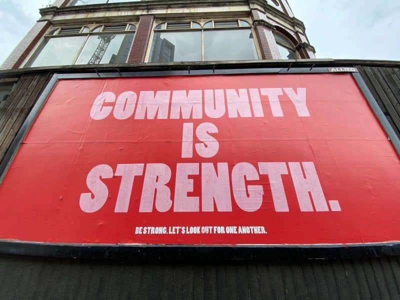 Community is strength billboard